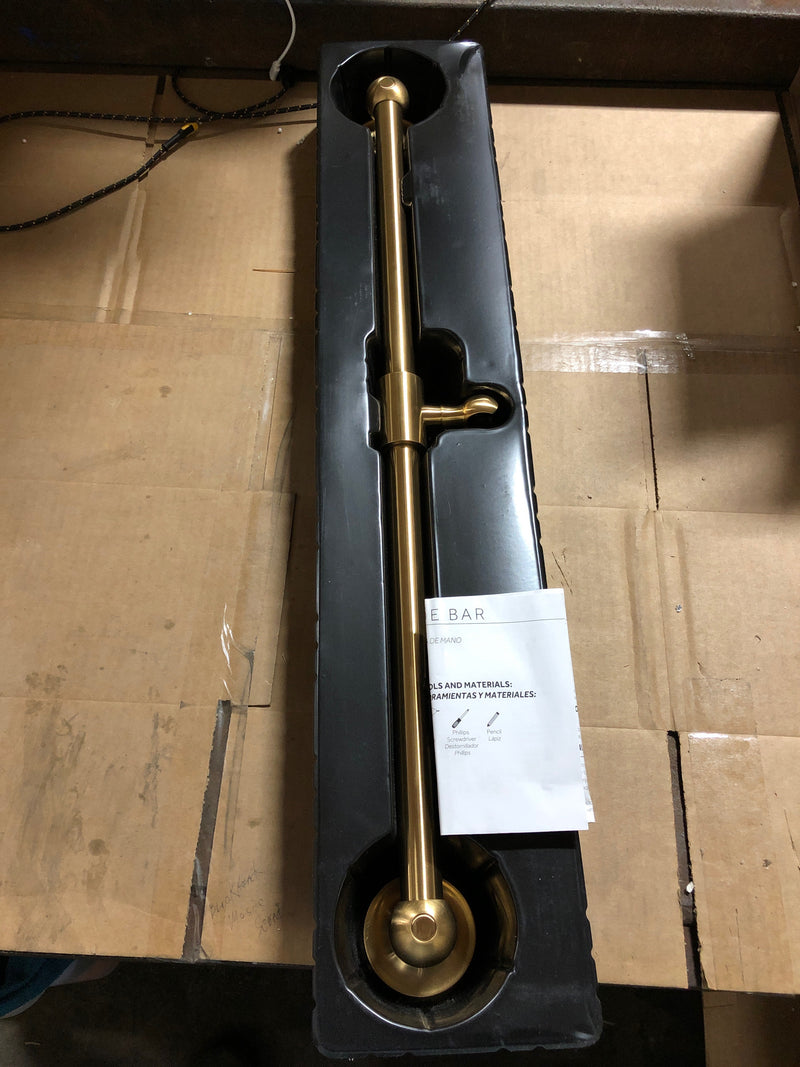 Signature hardware 477005 30 in. Wall Mount Slide Bar in Brushed Gold
