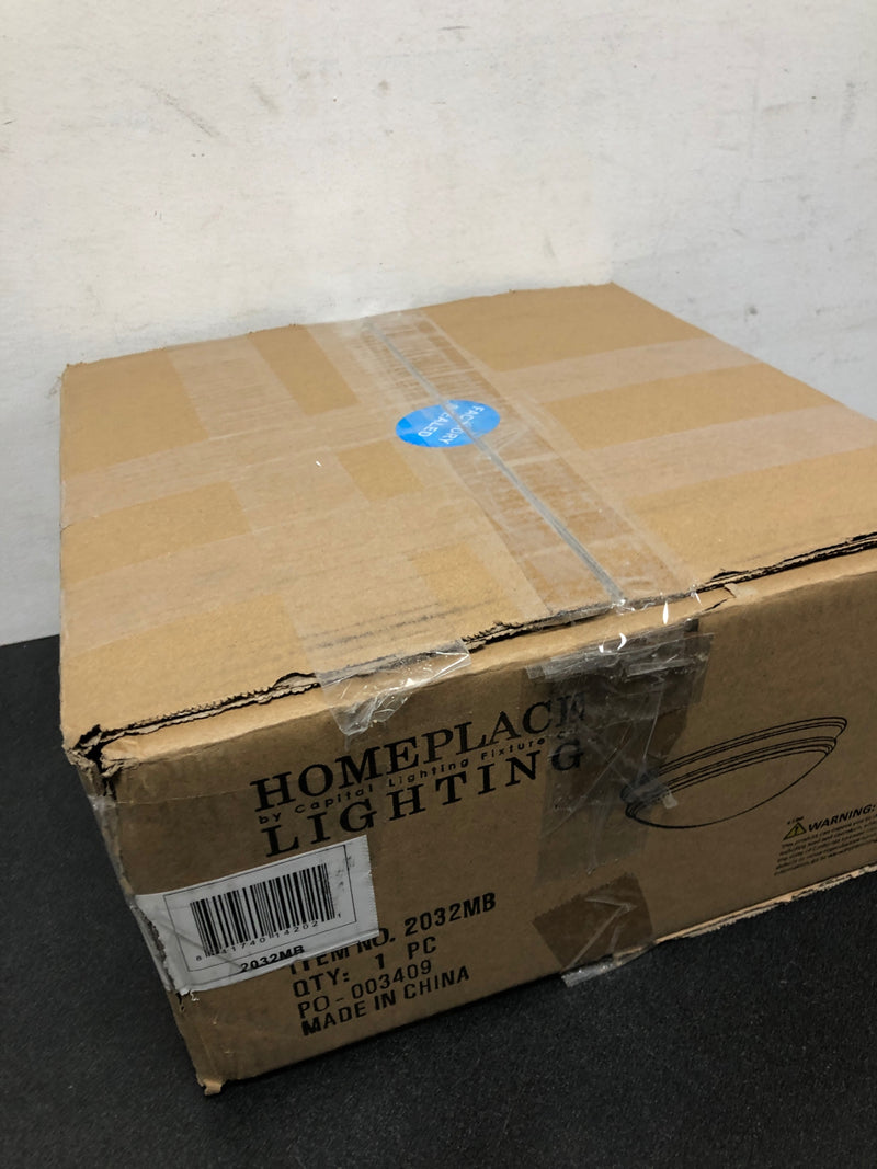 Capital Lighting 2032MB 2 Light 4-1/4" Tall Flush Mount Bowl Ceiling Fixture - Matte Black