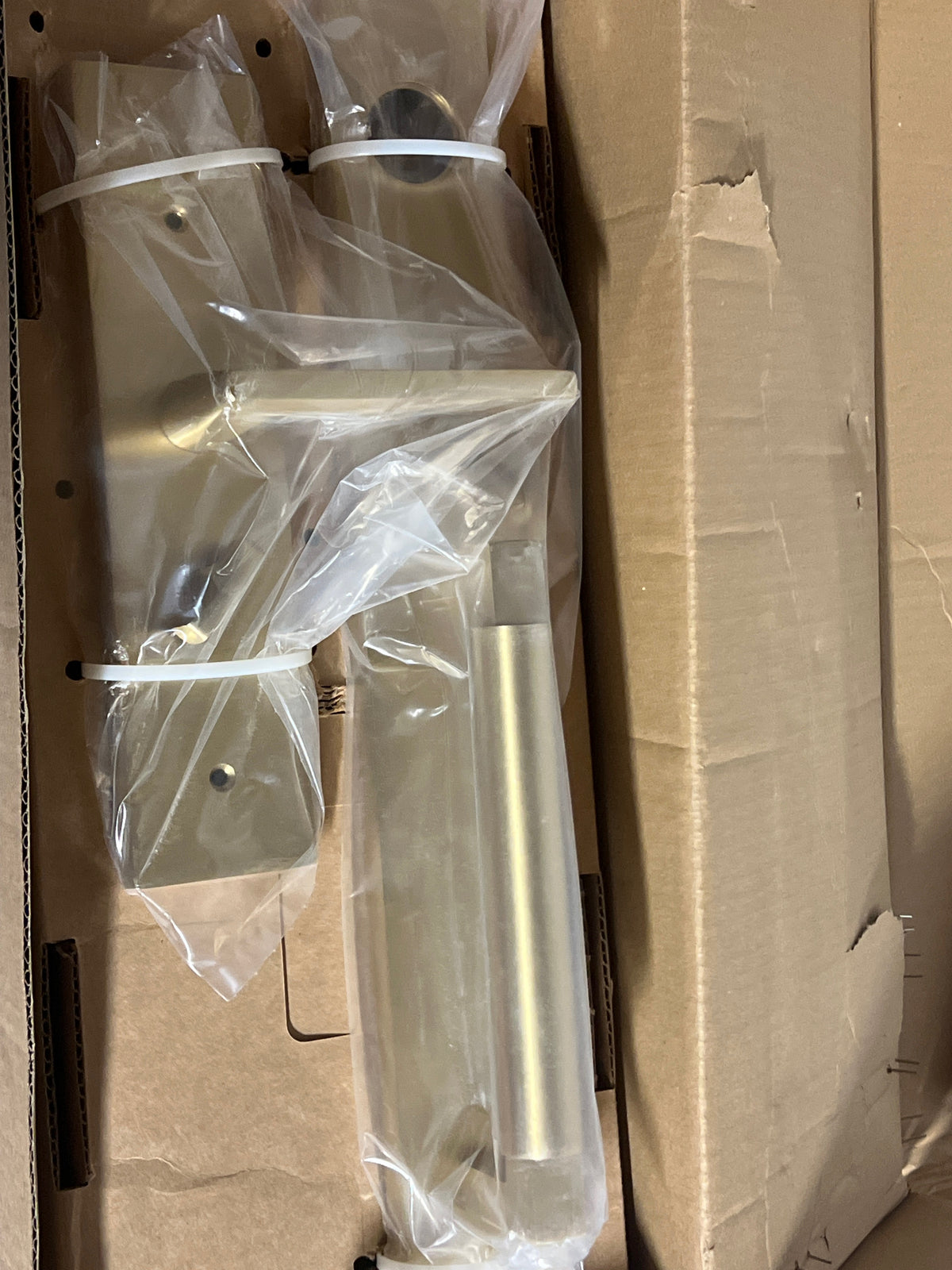 Emtek 4219US4 Single Cylinder Hercules Full Length Tubular Handleset - Satin Brass