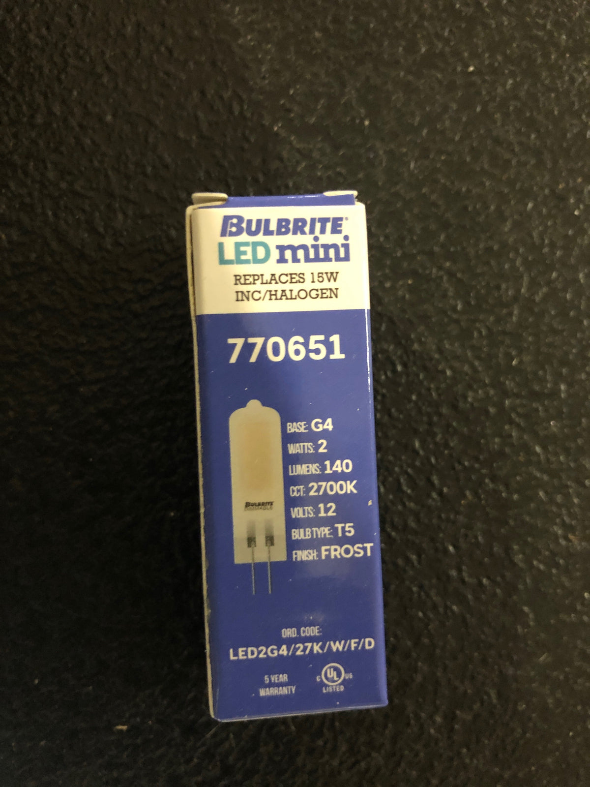 Bulbrite 770652 1.8 Watt Dimmable T5 G4 LED Bulb- 140 Lumens, 3000K, and 90CRI - Frost