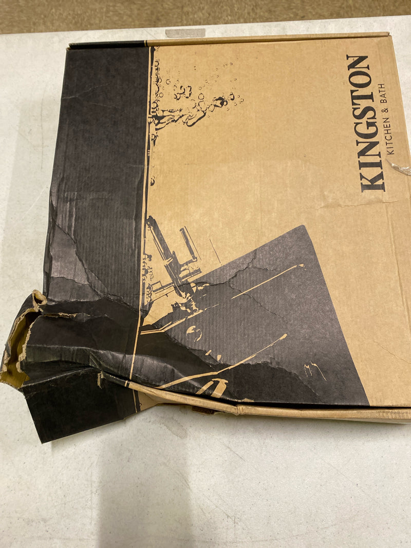 Kingston Brass KS1273AXBS Heritage 8-Inch Kitchen Bridge Faucet with Brass Sprayer, Antique Brass, 8-3/4-Inch