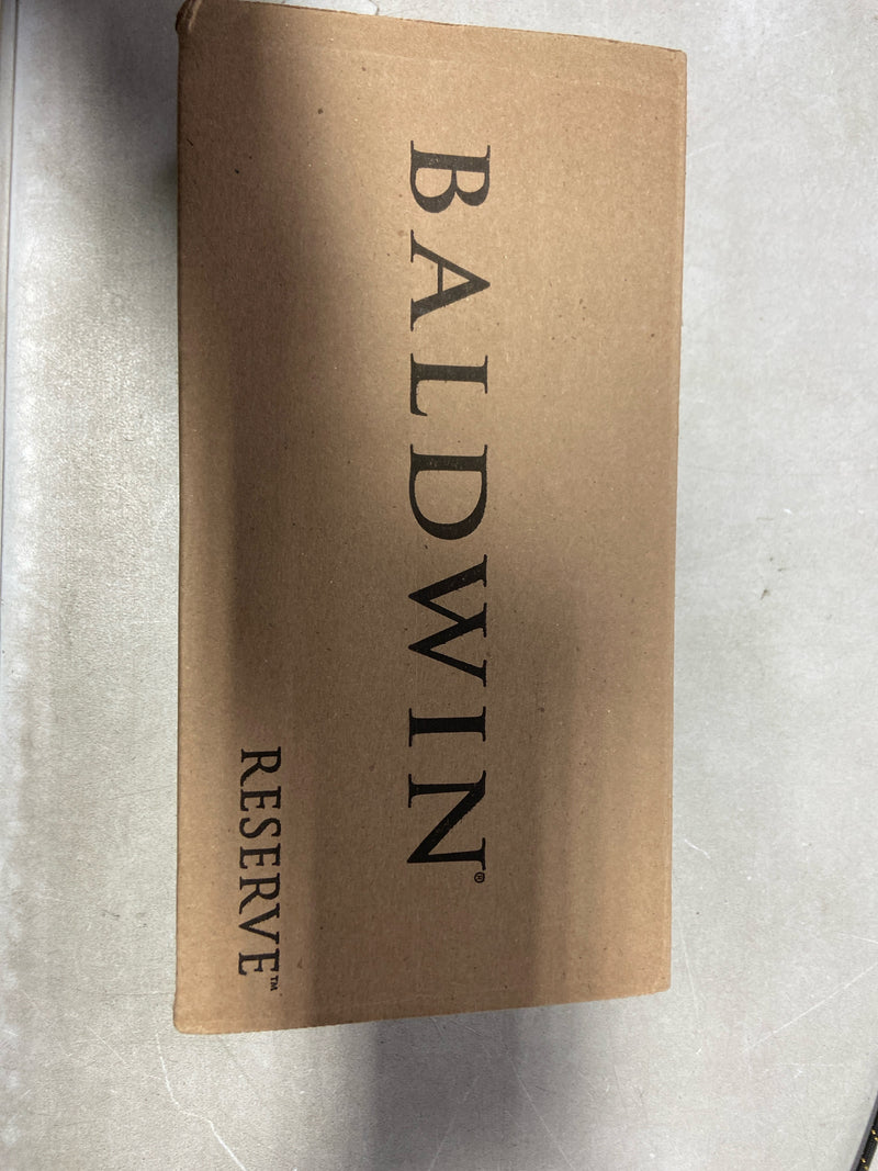 Baldwin FDFEDTRR150 Federal Non-Turning Two-Sided Through-Door Dummy Door Lever Set from the Reserve Collection - Satin Nickel
