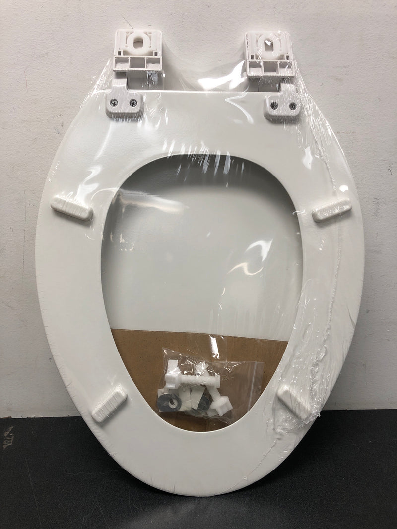 PROFLO PFTSWSC2000WH Elongated Closed-Front Toilet Seat with Soft Close and Easy Clean - White