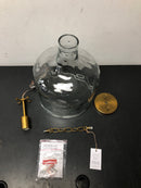 Capital Lighting 325717AD Single Light 15" Tall Pendant with Clear Water Glass Shade - Aged Brass