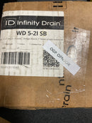 Infinity Drains WD 5-2I SB - 5” x 5” WD 5 - Strainer - Wedge Wire & 2" Throat in satin bronze with Cast Iron Drain Body 2” Outlet