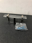 Sietto K-1900-PN Adjustable 2 Inch Long Rectangular Cabinet Knob with Clear Glass - Polished Nickel