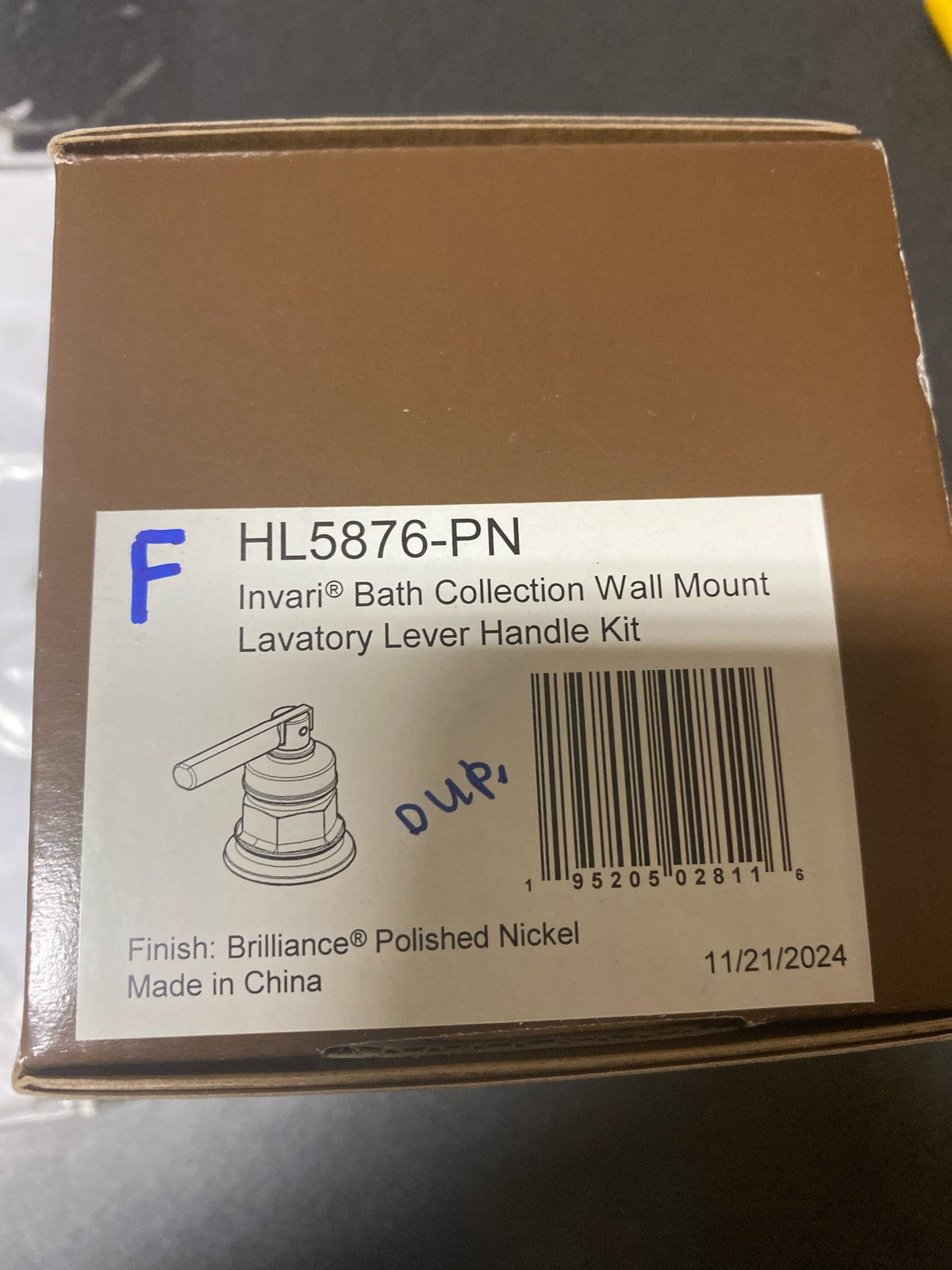 Brizo HL5876-PN Invari Single Handle Wall Mount Faucet Lever Handle - Brilliance Polished Nickel