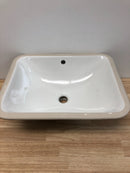 Kohler K-20000-0 White Caxton Rectangle 20-1/4" Undermount Bathroom Sink with Overflow
