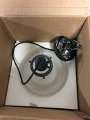 Regency Hill Kristov Black Mini Pendant Lighting Fixture 10 1/2" Wide Farmhouse Industrial Rustic Curved Clear Glass Shade for Dining Room Living House Home Foyer Kitchen Island Entryway