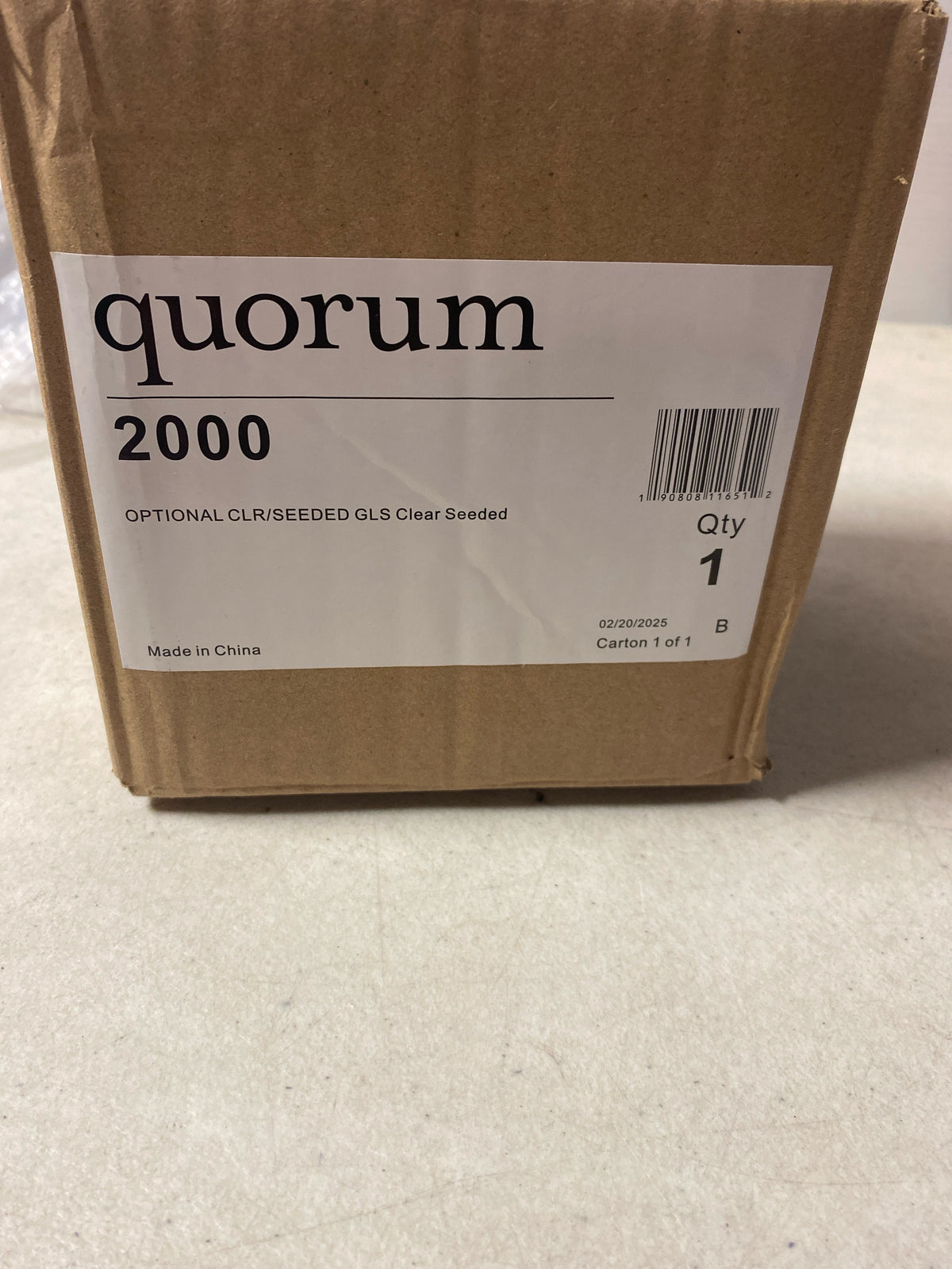 Quorum International 2000 5" Wide Shade for Lighting Fixtures - Clear Seeded
