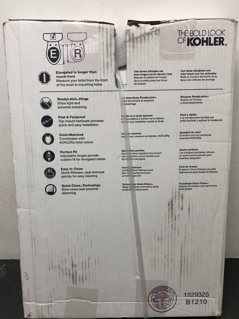 Kohler K-26801-0 Impro Elongated Closed-front Toilet Seat - White