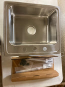 Elkay LRQ22193 Gourmet 22" Single Basin Drop In Stainless Steel Kitchen Sink - 3 Faucet Holes