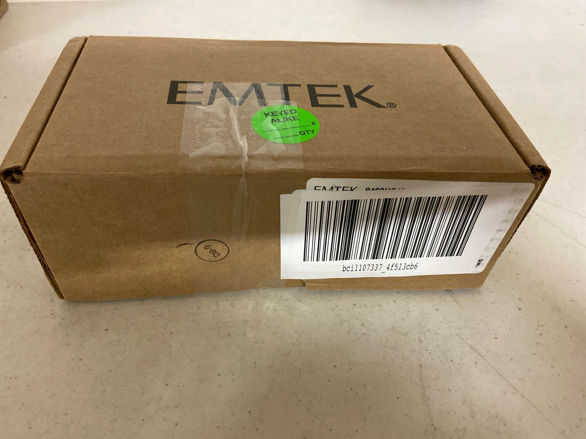 Emtek 8469US19 Square Brass Modern Single Cylinder Keyed Entry Deadbolt - Flat Black