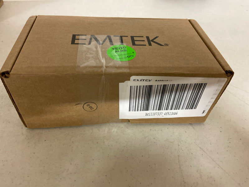 Emtek 8469US19 Square Brass Modern Single Cylinder Keyed Entry Deadbolt - Flat Black