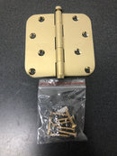 Baldwin 4" x 4" Solid Brass 5/8" Radius Corner Plain Bearing Mortise Hinge - Single Hinge