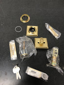 Baldwin SCTSD044 Traditional Square Single Cylinder Keyed Entry Deadbolt - Satin Brass