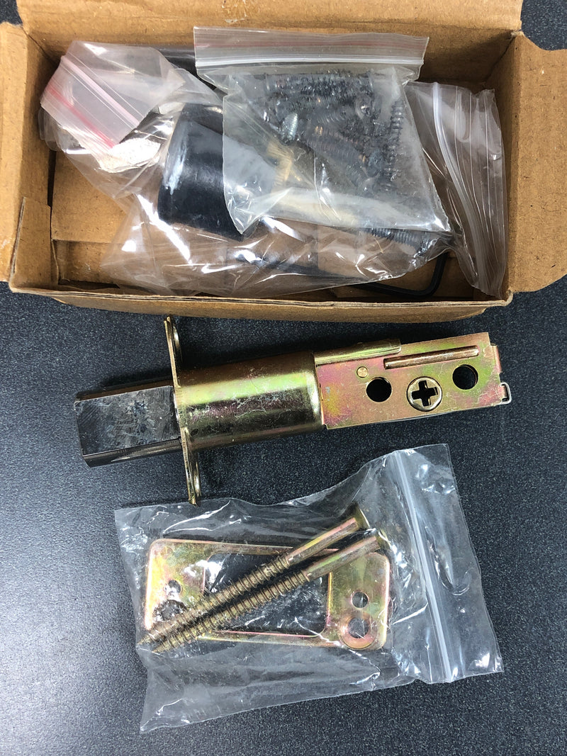 Signature Hardware 441362 Griggs Left Handed Solid Brass Full Plate Keyed Entry Single Cylinder Door Handleset with Interior Lever and 2-3/4" Backset - Antique Brass