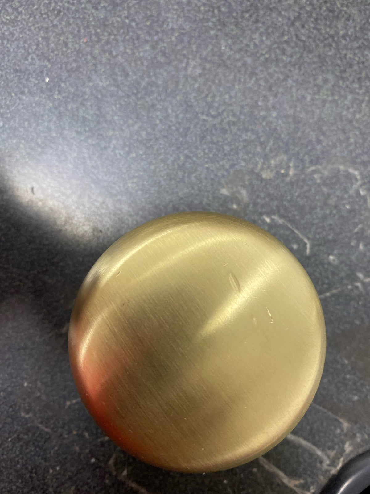 Baldwin PSROUTSR044 Round Passage Door Knob with Square Rose - Satin Brass