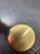 Baldwin PSROUTSR044 Round Passage Door Knob with Square Rose - Satin Brass
