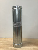 DuraVent 4BV18 4" Inner Diameter - Type B Round Gas Vent Pipe - Double Wall - 18" Pipe Length - Aluminum