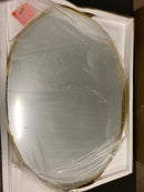 Elegant Decor Eternity 30" x 40" Oval Contemporary Metal Frame Mirror in Brass