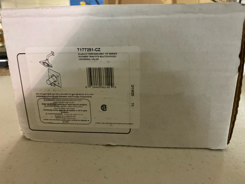 Delta T17T251-CZ Dryden Tempassure 17T Series Dual Function Thermostatic Shower Only with Integrated Volume Control - Less Rough-In Valve - Champagne Bronze