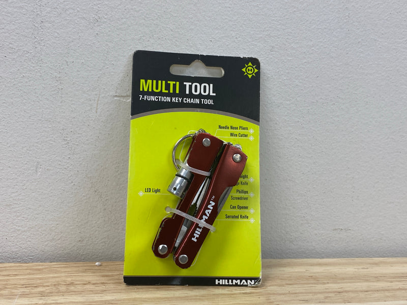 Hillman 713168 Metal Red Multi-Tool High End Accessories Key Ring