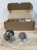 Baldwin PVCRYTRR150 Crystal Privacy Door Knob with Round Rose - Satin Nickel