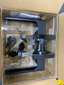 Kwikset 740SALSQT-514S Singapore Single Cylinder Keyed Entry Door Lever Set with Square Rose and SmartKey - Matte Black