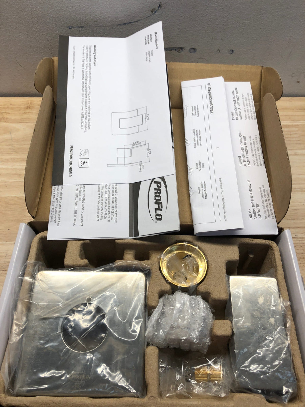 PROFLO PF98TVZBN Kelper Single Handle Diverter Valve Trim - Brushed Nickel