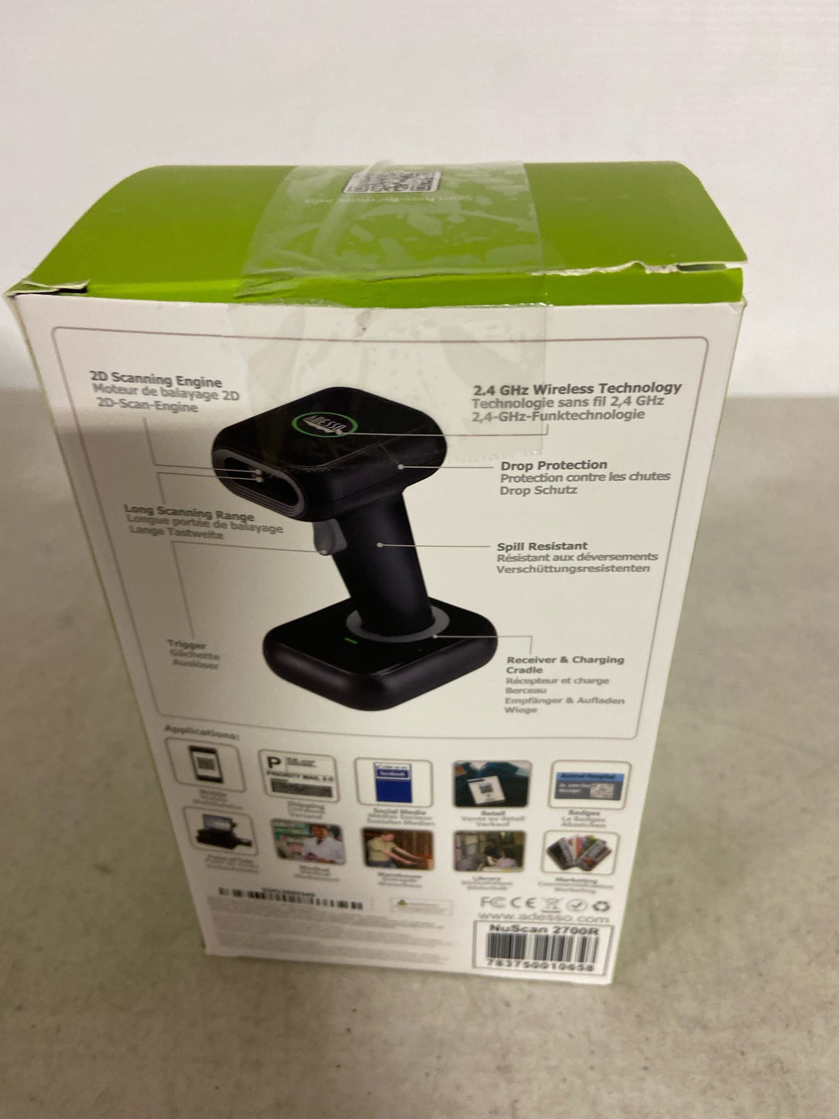 Adesso 2D Wireless Barcode Scanner