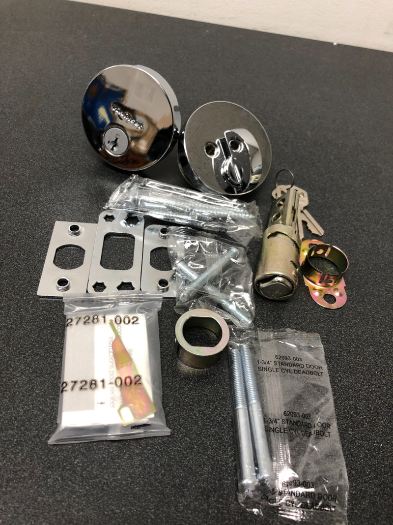Uptown single cylinder round deadbolt - 258 series with smartkey - boxpack