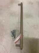 Ashley Norton MT4410-254-GSN Geneva 10" Center to Center Luxury Solid Brass Stepped End Round Bar Large Cabinet Bar Handle / Drawer Bar Pull - Satin Nickel