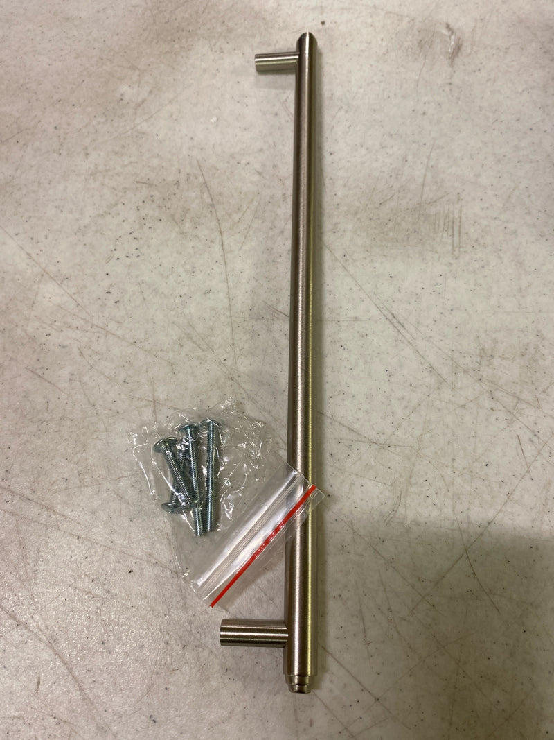 Ashley Norton MT4410-254-GSN Geneva 10" Center to Center Luxury Solid Brass Stepped End Round Bar Large Cabinet Bar Handle / Drawer Bar Pull - Satin Nickel