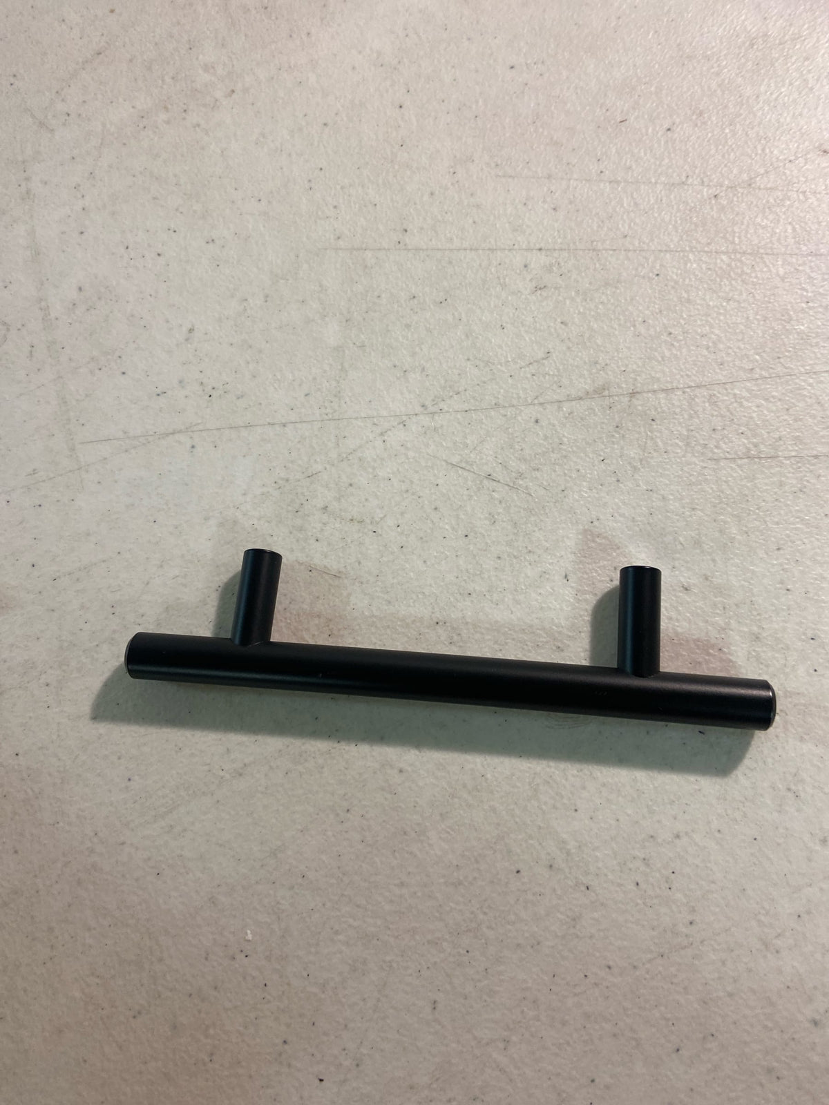 Signature Hardware 489515 Lazzara 12 Inch Center to Center Black Leather Appliance Pull - Matte Black