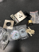 Baldwin Santa Monica Contemporary Square Single Cylinder Deadbolt - Satin Nickel