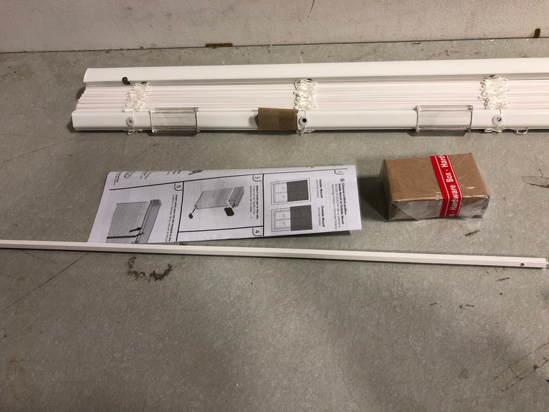 Unbranded 10793478351138 White Cordless Room Darkening Vinyl Mini Blinds with 1 in. Slats-24.5 in. W x 72 in. L (Actual Size 24 in. W x 72 in. L)