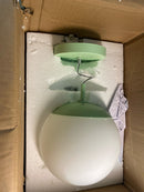 JONATHAN Y Lighting JYL7499E Marcel Bistro 8" Wide LED Semi-Flush Globe Ceiling Fixture - Mint Green / White