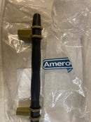Amerock BP36649BBRBBZ London 5-1/16 Inch Center to Center Designer Cabinet Pull - Black Bronze / Golden Champagne