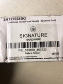 Signature Hardware SH111028BG Traditional Toilet Flush Handle - Brushed Gold