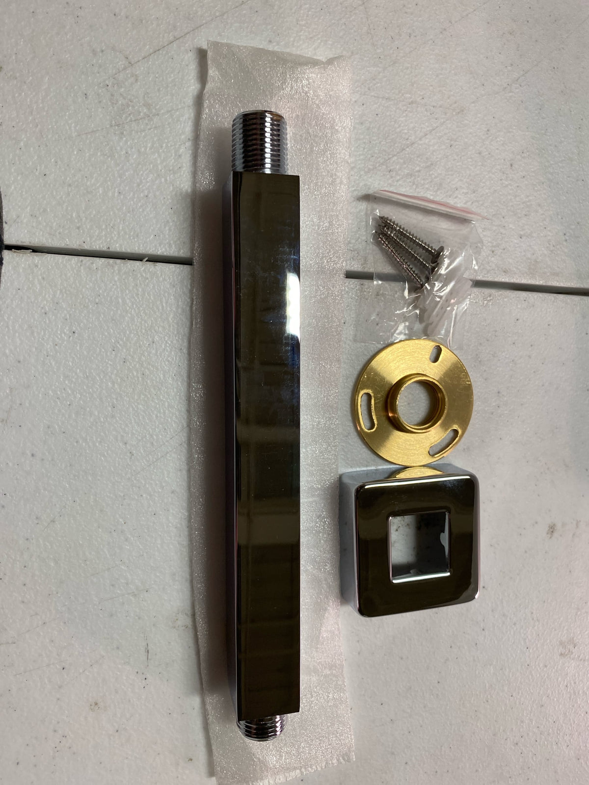 Fortis 9474408PC Abruzzo 7-7/8" Ceiling Mounted Shower Arm with Flange - Polished Chrome