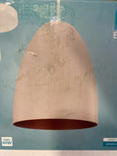 Eglo 204082A Sarabia 8 in. W x 9.5 in. H 1-Light Pastel Apricot Metal Dome Pendant Light with Copper Interior