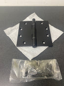 Baldwin 1046190I 4-1/2" Wide Ball Bearing Square Corner Mortise Door Hinge from the Estate Collection - Single Hinge - Satin Black