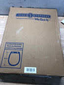 Jones stephens C1050S01 Plastic Elongated Closed Front Toilet Seat fits Eljer New Emblem Design with Cover and Adjustable Hinge in Bone