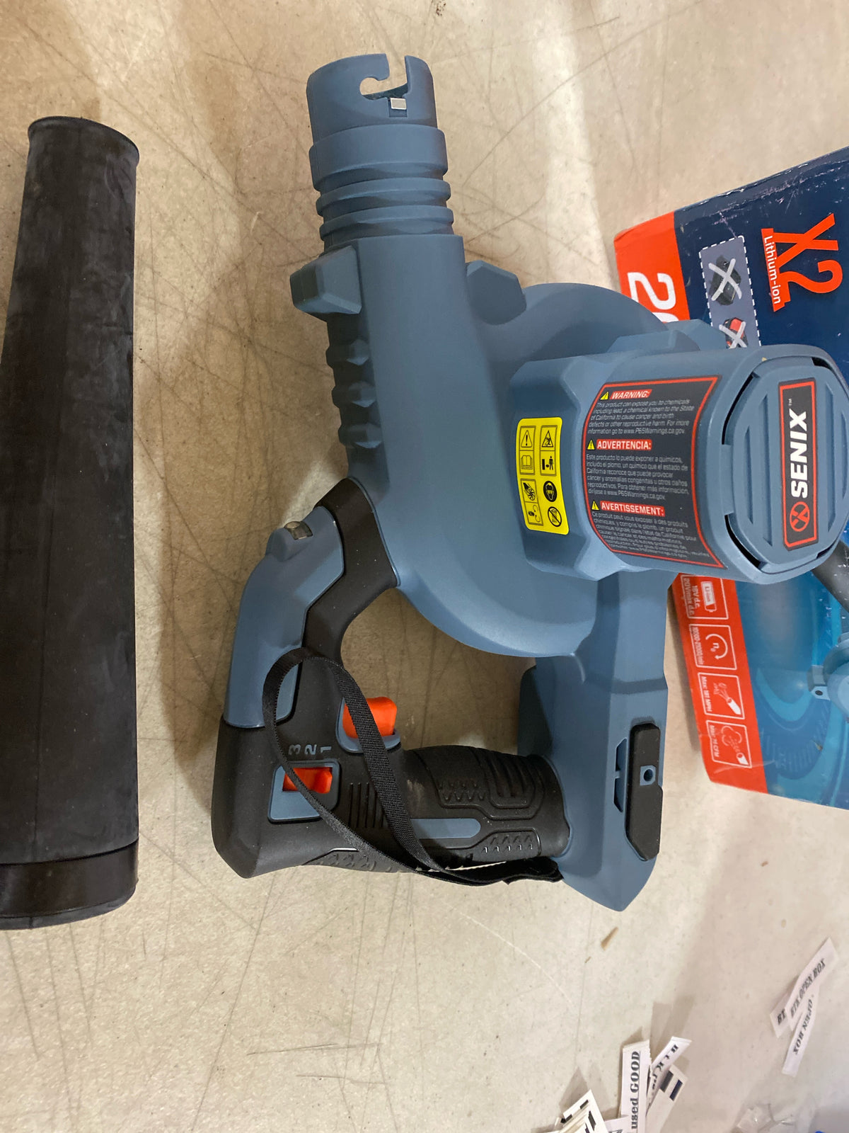 SENIX 20V Cordless Leaf Blower, Electric Blowers with Brushless Motor, 3 Variable Speed Modes, 75 CFM and 180 MPH, Lightweight Leaf Blowers for Lawn Care, Bare Tool Only (BLX2-M-0)