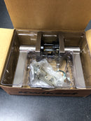 Kwikset 740HFLSQT-15SV1 Halifax Single Cylinder Keyed Entry Door Lever Set with Square Rose and SmartKey - Satin Nickel