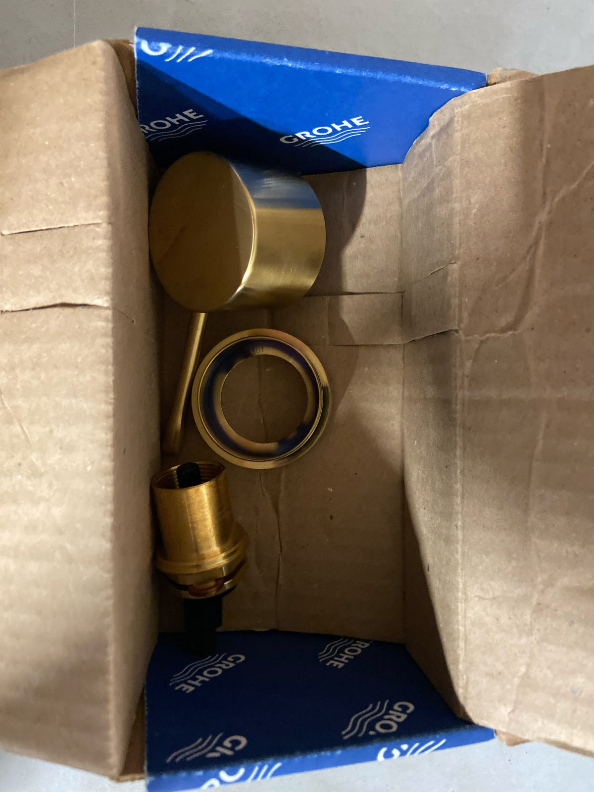 Grohe 29203GN1 Essence Single Handle 3 Function Diverter Valve Trim - Less Valve - Brushed Cool Sunrise
