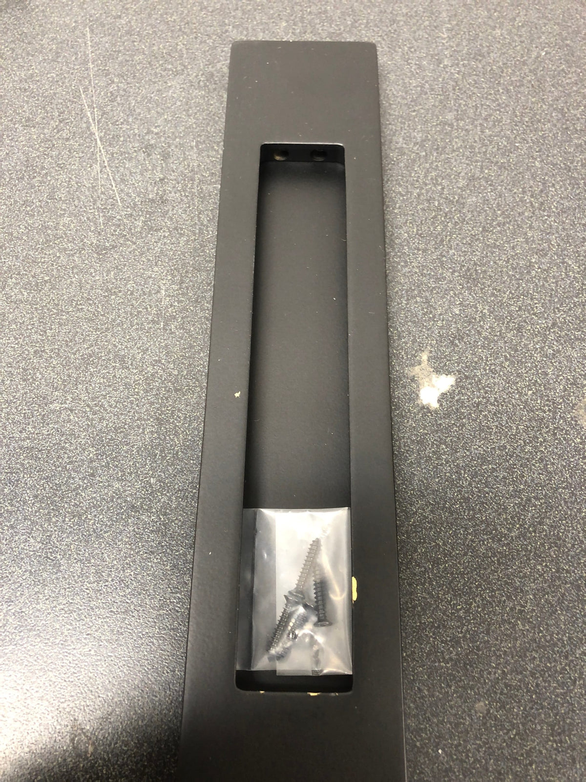 Emtek 220310US19 Modern Rectangular 10 Inch Tall Rectangular Flush Door Pull - Flat Black