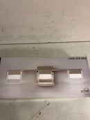 Home decorators collection 204984A VICINO 21.26 in. W x 5.71 in. H 3-Light Brushed Nickel Integrated LED Bathroom Vanity Light with Rectangular Shades