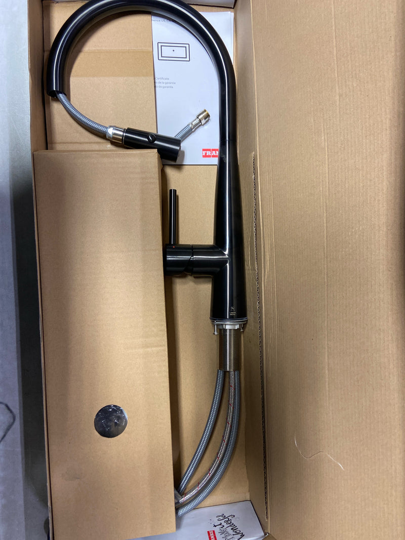 Franke STL-PD-IBK Steel 1.75 GPM Single Hole Pull Down Kitchen Faucet - Industrial Black